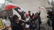 NYC Vigil for Khamenei Turns Violent as Man Tears Down Poster, Sparking Brawl