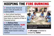 Odisha's Mid-Day Meal Kitchens Defy LPG Crisis with Traditional Firewood, Steam Tech