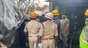 Overloaded Truck Rams Cab, Driver Burnt Alive in Bengaluru Accident