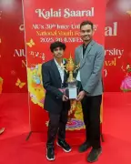 PRSU Student Someshwar Ganjir Wins Gold at National Hindi Elocution Competition