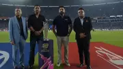 Rohit Sharma and MS Dhoni Present Trophy at T20 World Cup Final in Ahmedabad
