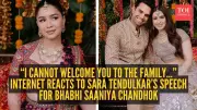 Sara Tendulkar's Emotional Speech for Sister-in-Law Saaniya Goes Viral