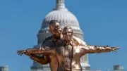 Satirical 'Titanic' Statue of Trump and Epstein Erected on National Mall