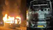 Sleeper Bus Fire in Jaisalmer Kills One, Injures Six; Short Circuit Suspected