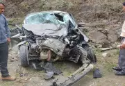 Two Killed, Two Critically Injured in Mandi Bus-Car Collision on NH