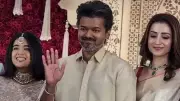 Vijay and Trisha Spark Buzz with Coordinated Outfits at Wedding Reception