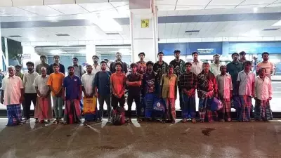 30 Indian Fishermen Repatriated from Sri Lanka Return Home Safely
