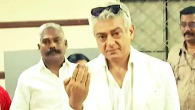 Ajith Kumar Leads by Example: Casts Vote Early in Chennai After Belgium Return