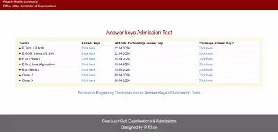 AMU Releases AMUEEE 2026 Answer Key, Opens Objection Window