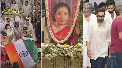 Asha Bhosle Cremated with Full State Honours, Film and Political Fraternity Pay Tribute