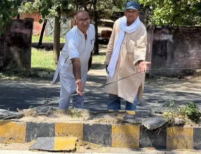 Damaged Streetlight Infrastructure Raises Safety Concerns in Garhshankar