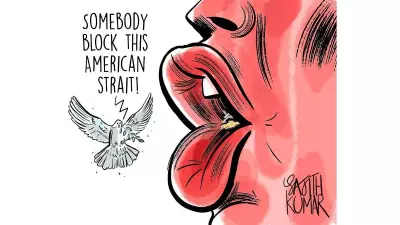 DH Cartoon: Block the American Strait - A Satirical Take on US-China Tensions