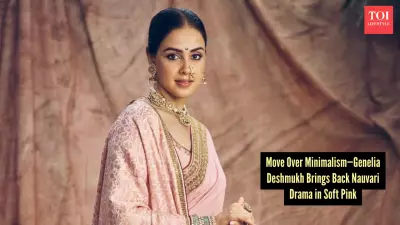 Genelia Deshmukh's Soft Pink Nauvari Saree: A Timeless Tribute to Marathi Heritage