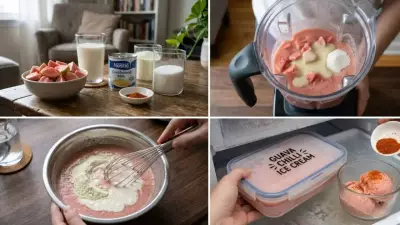 Guava Chilli No-Churn Ice Cream: Sweet, Tangy, and Spicy Dessert