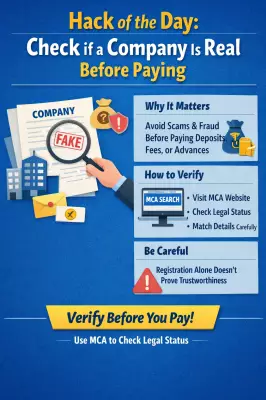 Hack of the Day: Use MCA Search to Verify Companies and Avoid Scams