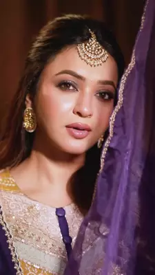 Koushani Showcases Desi Elegance in Stunning Purple Ensemble