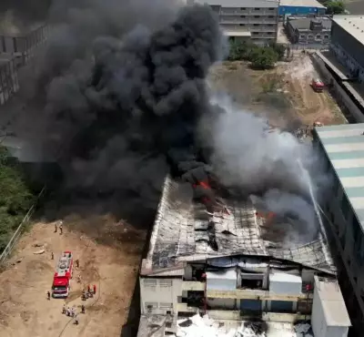 Major Fire Engulfs Surat Textile Unit, Six-Hour Battle Prevents Spread