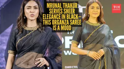 Mrunal Thakur's Black Organza Saree Look: A Masterclass in Minimalist Fashion