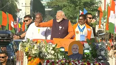 PM Modi Leads Grand Roadshow in Puducherry Ahead of 2026 Assembly Elections