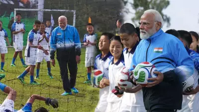 PM Modi's Football Game in Gangtok Sparks Buzz Over Bengal Poll Message