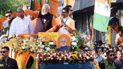 PM Modi's Roadshow in Puducherry Boosts NDA Campaign Ahead of Polls