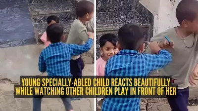 Simple Moment of Joy: Specially-Abled Girl's Smile While Watching Friends Play Goes Viral
