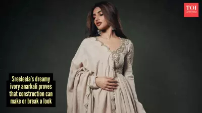 Sreeleela's Ivory Anarkali: A Masterpiece of Construction and Elegance