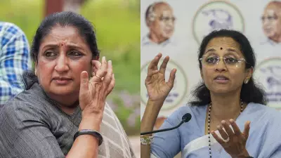 Supriya Sule Attends Sunetra Pawar's Rally in Baramati, Extends MVA Support