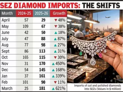 Surge in India's Cut and Polished Diamond Imports into SEZs Raises Concerns