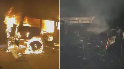 Three charred to death, five injured in SUV-dumper collision in Rajasthan's Churu