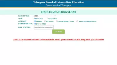 TS Inter Marks Memo Link Activated: How to Download Results from TGBIE CGG Portal