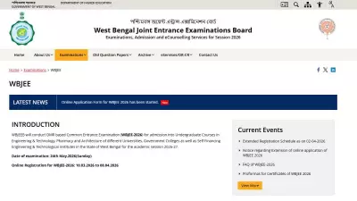 WBJEE 2026 Registration Deadline Extended: New Dates and Application Process