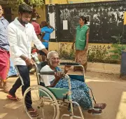 82-Year-Old Woman Discharged from Hospital Goes Straight to Vote in Trichy