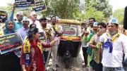 AAP Stages Protest in Bengaluru Over LPG Shortage, Demands Relief for Auto Drivers