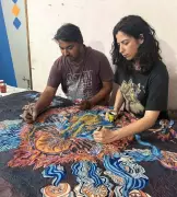 Ahmedabad's GI-Tagged Mata ni Pachedi Inspires Global Artwork for Spain Festival