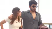 Allu Sirish and Nayanika Reddy Stun at Airport with Effortless Style