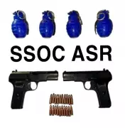 Amritsar Police Seize Four Hand Grenades, Foreign-Made Pistols, and Ammunition