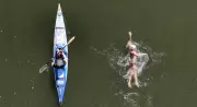Andy Donaldson sets record with 55km Ord River swim in 11 hours 51 minutes