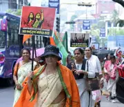 BJP Mahila Morcha protests Congress over women's reservation bill in Mangaluru