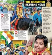 Blind Swimmer Ishwari Pande's Triumphant Homecoming in Nagpur After Historic Palk Strait Crossing