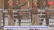BSF Jawan's Playful Mimicry of Pakistan Ranger Goes Viral at Wagah-Attari Border