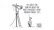 DH Toon: My Votes for Your PR Agent - A Satirical Take on Political Marketing