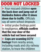 Four Rescued Child Laborers Escape from Moving Vehicle in Bengaluru Traffic