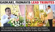 Gadkari and Fadnavis Announce Memorials for Datta Meghe in Nagpur and Wardha