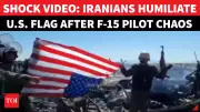 Iranians Mock Trump at Alleged F-15 Crash Site with Inverted US Flag