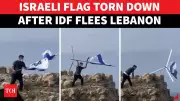 Israeli Flag Torn Down in Lebanon as IDF Exits; Hezbollah Flags Waved in Ceasefire Celebrations
