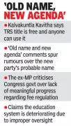 Kavitha Hints at TRS Revival as She Prepares to Launch New Political Party