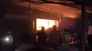 Major Fire Engulfs Lucknow Vegetable Market, 15 Shops Destroyed