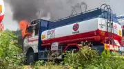 Major Fire Engulfs Oil Tankers in Jammu's Transport Nagar, No Casualties Reported