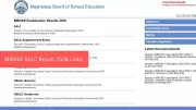 MBOSE SSLC Result 2026 Released: Check and Download Meghalaya Board 10th Scorecard
